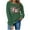 #V Army Green, variant on Christmas Sweatshirts for Women Cute Christmas Snowman Print Long Sleeve Pullover Tops