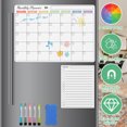thumbnail image 3 of Kyoffiie 8PCS Magnetic Dry Erase Calendar Fridge Monthly Planner Board Fridge Calendar White Board Anti-Slip Magnetic Shopping List Planner with 5 Pens for Home Kitchen, 3 of 9