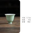 thumbnail image 2 of Tea Cup Set Handmade Female Scholar Mug Master Cup Kung Fu Tool Retro Pea Green Galze Ceramic Tea Cup Household High Foot Cup 2pc/set 50ml Teapots & Coffee Servers Travel Tea Set, 2 of 7