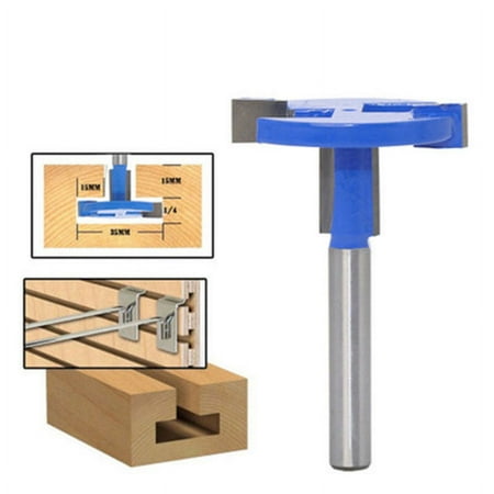 

1/4Inch Shank T Slot Router Bit T-Track Woodwork Milling Cutter Carbide Alloy 3PCS