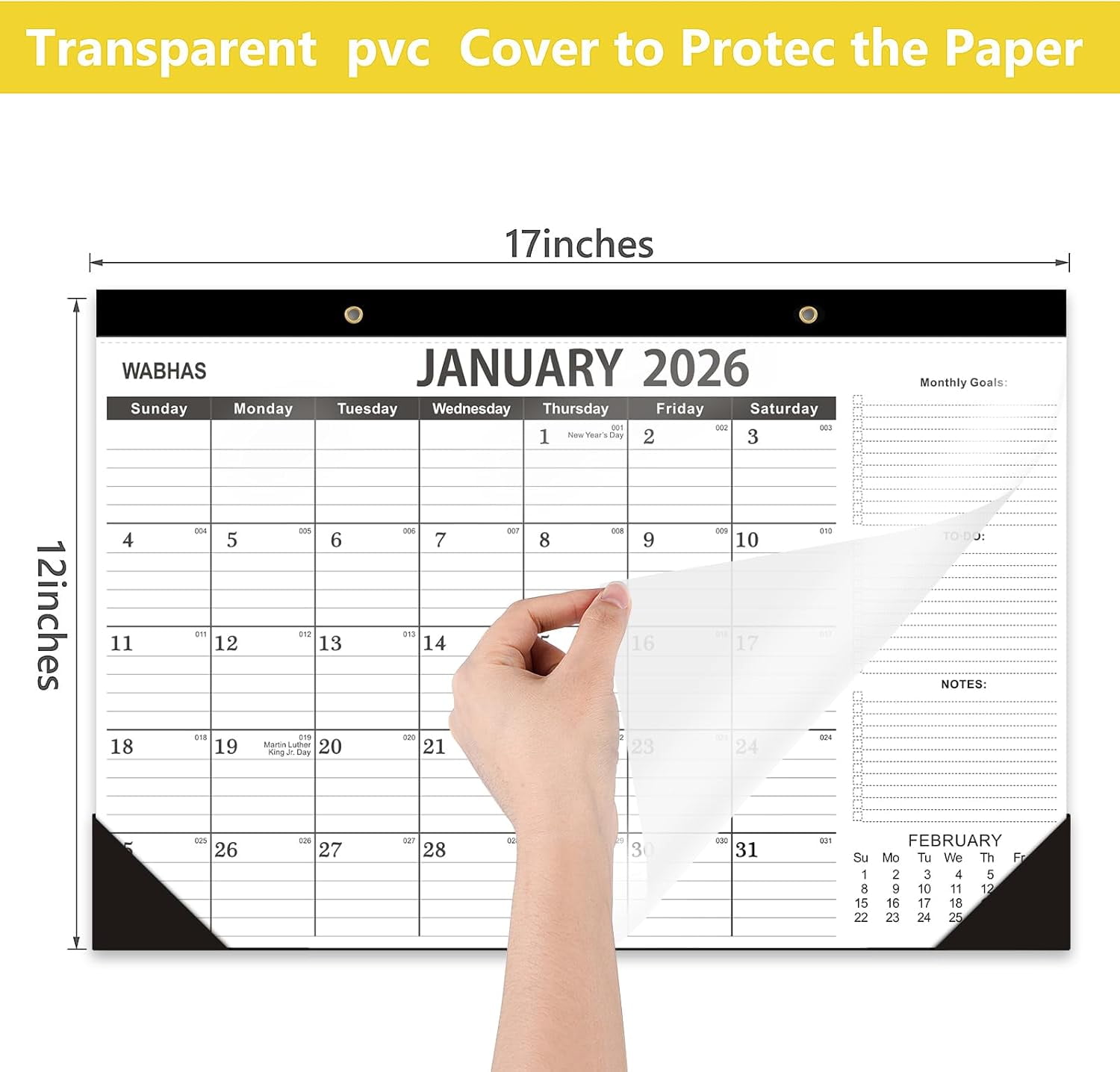 Desk Calendar 2026-Desk calendar 2026-2027,18 Months-January 2026 to June 2027,12x17 in,School Calendar 2026,Office Desk Calendar 2026-2027(2 pack)