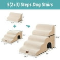 thumbnail image 2 of Wide Dog Stairs with Tunnel / 5-Step Foam Pet Ramp, 2 of 5