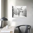thumbnail image 3 of Nawypu Nature Canvas Wall Art on Solid Wood Frame - Small to Extra Large Paintings - Wall Decor for Living Room, Bedroom, Kitchen (Ski Lift on Snowy Mountain, 17x12 Inches), 3 of 4