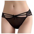 thumbnail image 2 of Alkepwun Sexy Cheeky Panties for Women Floral Lace Criss Cross Underwear Strappy High Cut Bikini Briefs on Clearance, 2 of 7