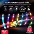 thumbnail image 4 of Monster Basics Indoor 100 ft USB Powered Sound-Reactive RGB Color Flow LED Strip Lights, 4 of 8