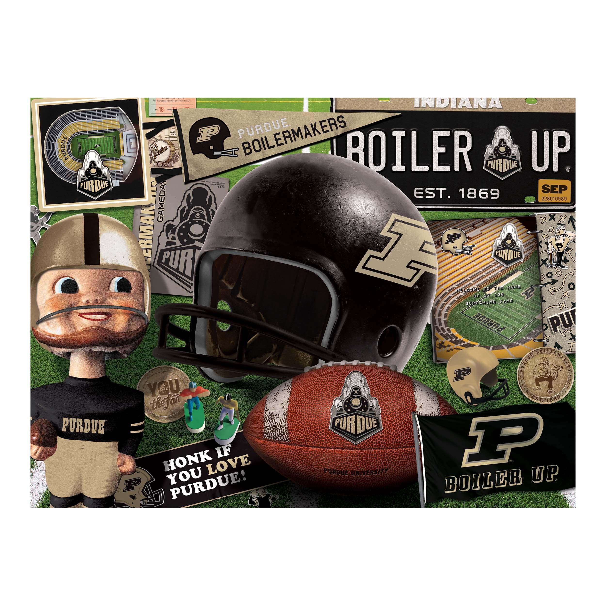 YouTheFan NCAA Purdue Boilermakers Football Retro Series Puzzle – 500 PC