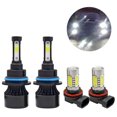 thumbnail image 1 of SecosAutoparts 4Pcs 4-Side LED Bulbs 9007 LED Headlight &9145 Fog Light/DRL Bulbs 10000LM Chips Dual Beam Led Bulb 6000K White Installation Halogen Replacement, 1 of 8