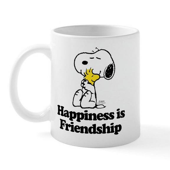 CafePress - Happiness Is Friendship - 11 oz Ceramic Mug - Novelty Coffee Tea Cup