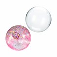 thumbnail image 3 of Crystal Glitter Squishy Stress Ball with Colorful Confetti Filling, 1-Pack, Pink Transparent Design, for Kids and Adults Relaxation, Sensory Squeeze Toy, 3 of 3