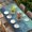 Teal Green, variant on Teal Blue Ombre Table Cloths for 6 Foot Rectangle Tables, Modern Abstract Gradient Art Patio Waterproof Elastic Fitted Tablecloths, Washable Rectangular Table Cover for Camping