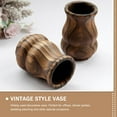 thumbnail image 6 of Vintage Wooden Vase Small Decorative Wood Flower Vase for Wedding Table Centerpiece, 6 of 6