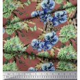 thumbnail image 2 of Soimoi Rayon Fabric Rabbit,Lilac & Pansy Floral Print Fabric by the Yard 42 Inch Wide, 2 of 3