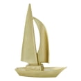 thumbnail image 4 of Dualoai Sailboat Statue Resin Figurine Craft Delicate Collectible Simple Sculpture Tabletop Ornament for Living Room Bookshelf Office Gold, 4 of 9