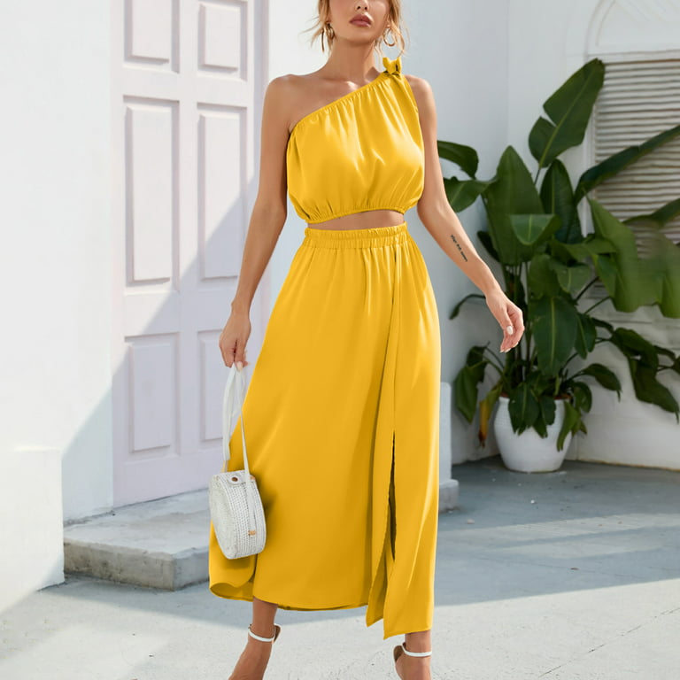  Women's Casual Dresses - Yellows / Women's Casual