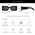 thumbnail image 4 of Trend UV400 Vintage Ladies Eyewear Women's Sunglasses Rectangle Sunglasses Men Sun Glasses Shades BLACK, 4 of 8