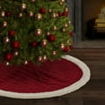 thumbnail image 3 of J. Queen New York  Casey Sherpa Quilted Christmas Tree Skirt White, 3 of 5