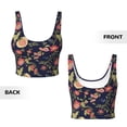 thumbnail image 5 of Fotbe Flower Pattern Womens' Sports Bra Longline Wirefree Padded with Medium Support Sports Moisture-Wicking Workou Vest,Tank Top-, 5 of 7