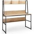 thumbnail image 4 of Topbuy Mufti-Functional Computer Desk PC Workstation with Open Bookcase Natural, 4 of 5