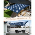 thumbnail image 6 of 4th of July Sun Sail Shades Rectangle Canopy,Sunlight Block Heavy Duty Curved Backyard Shade Cover,Independence Day Patriotic White Star Blue Waterproof Sun Shades for Patios Garden Pergola 6.5'x10', 6 of 9