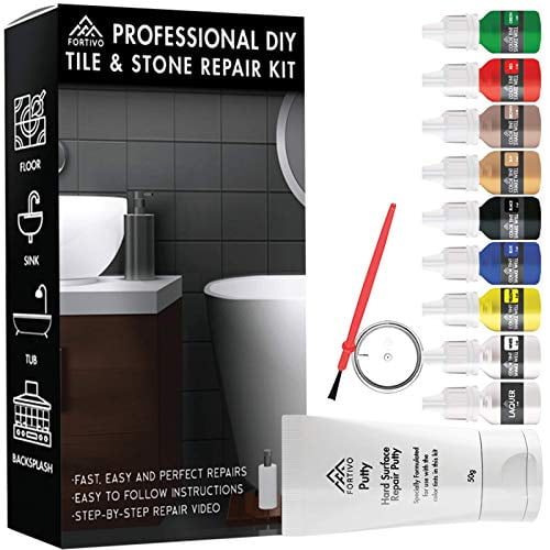 Tile Repair Kit Stone Repair Kit - Porcelain Repair Kit for Cracked Stone, Crack Chip Ceramic Floor - Tile Gap Filler & Repair Tile Paint - Granite Filler Repair Kit & Laminate Floor Scratch Remover