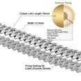 thumbnail image 6 of FEEL STYLE Cuban Link Chain Silver Bling Miami Cuban Necklace Diamond Chain for Men Women Iced-Out Hip Hop Jewelry, 6 of 7