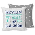 thumbnail image 1 of Printtoo Personalized Birth Announcement Pillow With Insert-Custom DinosaurBirthStats BabyBoy Gift Nursery Dcor-14x14 Inches, 1 of 6