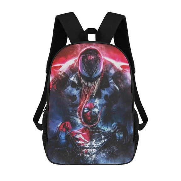 Cartoon Anime Venom Backpack for Women, Men, Unisex 17 Inch Schoolbag Backpack Rucksack Large Capacity Shoulder Bag Travel Bags Students Bookbag