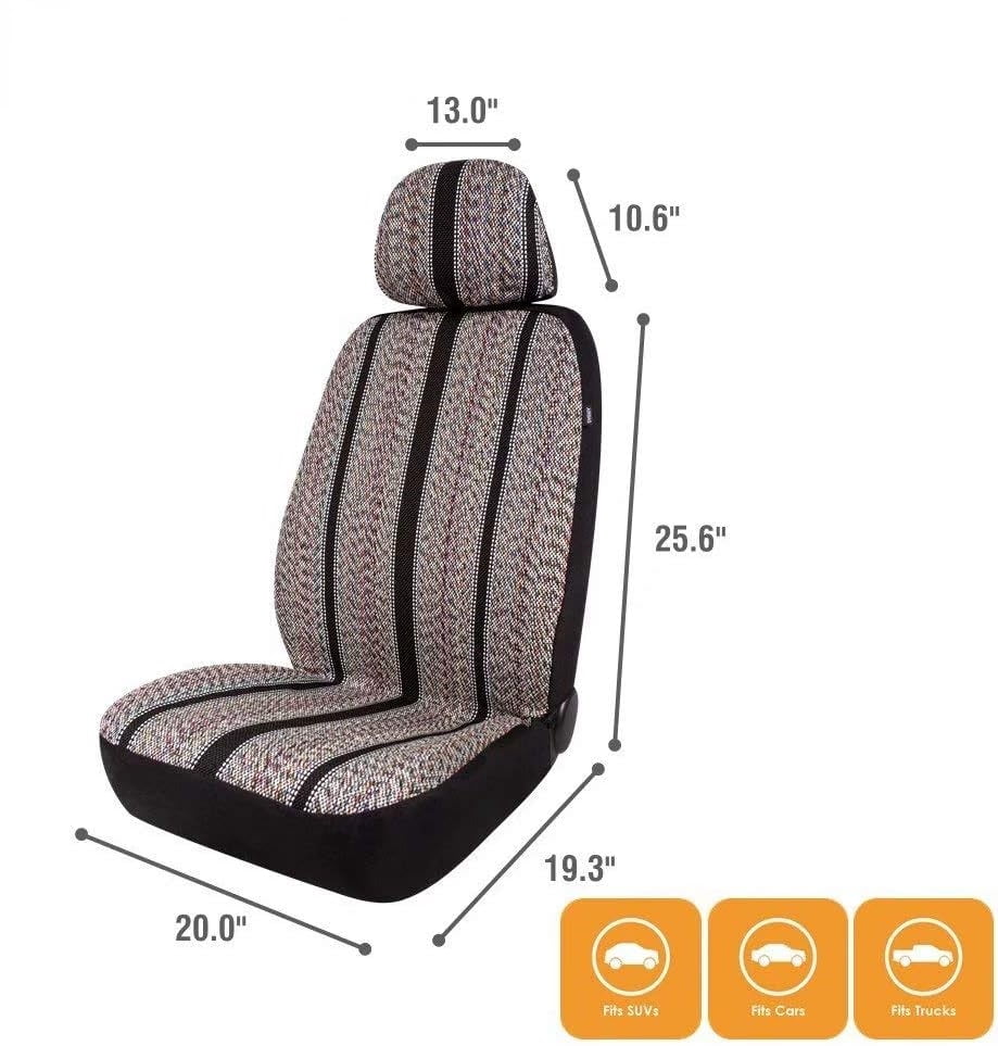 PM  Baja Blanket Bucket Seat Cover for Car, Truck, Van, SUV - Airbag Compatible (4PCS-Low Back)