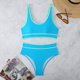 thumbnail image 1 of Bikinis Bandeau con encuadernación en contraste, traje de baño Sexy con Tanga para mujer, traje de baño Push Up, traje de baño para mujer, ropa de playa de verano, 1 of 5