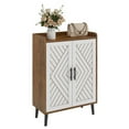 thumbnail image 3 of DEXTRUS Shoe Cabinet with Doors, Modern 5-Tier Brown Wood 15 Pair Storage Organizer, 3 of 10