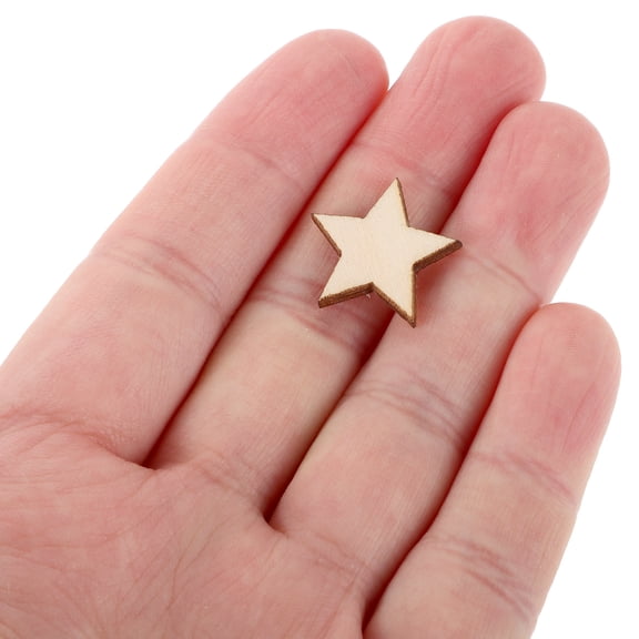 Oecoator 50pcs Mini Wooden Stars For Crafts Unfinished Wood Star Cutouts For Diy Projects Christmas Decorations And Crafting Star Wood Shapes For Painting And Decorating
