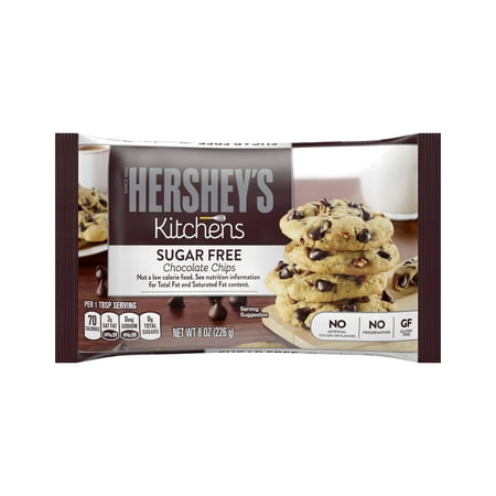 Cadbury Sugar Free Sugar - HERSHEY'S Sugar Free Chocolate Chips, 8 Ounces, 2 Pack