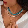 thumbnail image 2 of NICKSUN Shell Necklaces for Women Layered Gold Boho Beaded Seashell Choker Adjustable Imitation Pearl Starfish Necklace Beach Jewelry Hawaiian Summer Accessories for Women, 2 of 7