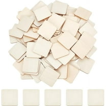 100 Pcs Wood Squares for DIY Crafts 1.6x1.6 Inch Square Blank Wooden Blank Balsa Wood Sheets Unfinished Wood Pieces DIY