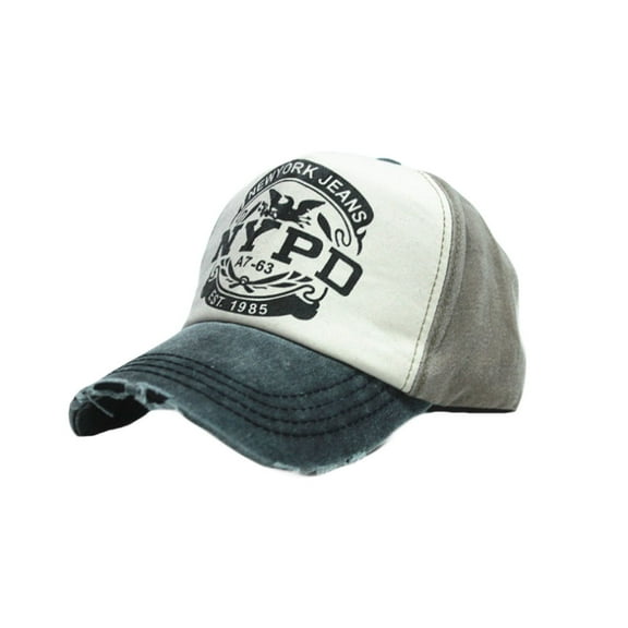 WITHMOONS Vintage Baseball Cap Distressed Washed Cotton Embroidery Dad Hat YZ10142 (Black)