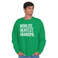 thumbnail image 3 of Worlds Okayest Grandpa Funny Men's Crewneck Sweatshirt Brisco Brands S, 3 of 5