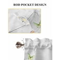 thumbnail image 6 of Wildflowers Living Room Curtains 2 Panel, Spring Farmhouse Tulip Floral Leaf Wooden Grain Cafe Window Treatment, Farmhouse Bedroom Bathroom Kitchen Curtains Drapes 104"x45", 6 of 6