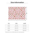thumbnail image 5 of Honeii Hand Drawn Strawberry print throw blanket, crafted from cozy cotton flannel, offers versatile home decor as a bedding suitable for all seasons.-40"x30", 5 of 6