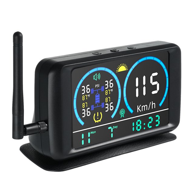 De monitoreo de presio de neumlicos con 4 sensores 4 modos de alarma con de posicionamiento por hora de energía solar señal refuerzo RV solar RV TPMS para