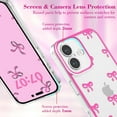 thumbnail image 3 of Case for iPhone 16/plus/pro/pro max/e, Clear Cute Ribbon Bowknot Pattern Aesthetic Transparent Phone Case Raised Camera Protection Stylish Slim Soft Durable TPU Protective Cover for Women Girls, 3 of 9