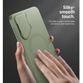 thumbnail image 4 of SURITCH Phone Case for Samsung Galaxy S25 FE, Magnetic Protective Cover with Camera Cover and Adjustable Metal Kickstand, Sage Green, 4 of 9