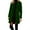 Green, variant on Women's Heavy Wool Blend Pea Coat Stand Collar Overcoat - Solid Color Vintage Warm Winter Jacket Khaki