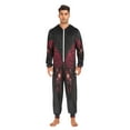 thumbnail image 2 of IAUYY Unisex Adult Onesie Pajamas Ultra-Soft Crystal-Soft Fabric, Halloween Adult Onesie Pajamas Adults,With a Zipper Plus Size Onesie Pajamas, Dark-toned Butterfly, 2 of 6