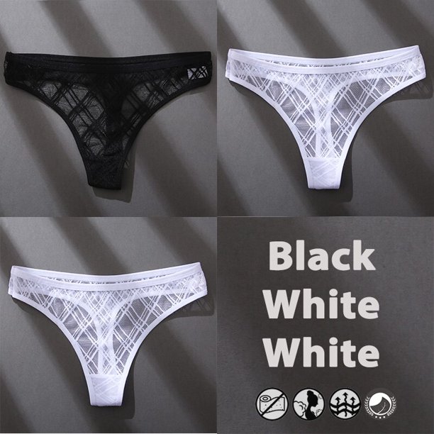 3 unids/set sexy bragas g-string encaje ropa interior mujeres tanga pantalones de cintura baja mujer lencería perspectiva calzoncillos íntimos calzoncillos íntimospangjing