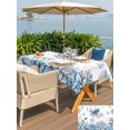 thumbnail image 5 of Outdoor Tablecloth with Umbrella Hole for Patio/Picnic/Party/Camping, Blue Coastal Octopus Waterproof Table Cloth Rectangle Table Cover Washable, Summer Ocean Sea Coral Shells (54"x 80"), 5 of 9