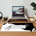 thumbnail image 6 of Cute Black and White Cats Desk Mat,Large Gaming Mouse Pad,Non-Slip Rubber Base Mousepad with Stitched Edges,Waterproof Mouse Mat Desk Pad for Work, Game, Office (31.5x15.7 in), 6 of 6