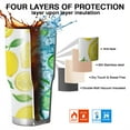 thumbnail image 7 of 30oz Lemon Tumblers Stainless Steel Tumbler with Lid and Straw,Vacuum Insulated Double Wall Travel Tumbler Cups Mug with Cleaning Brush for Coffee,Tea, 7 of 7