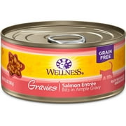 Wellness Complete Health Grain Free Wet Cat Food, Gravies Bits in Rich Gravy, Natural, Cat Food, Adult, No Wheat, Corn, Soy, Artificial Flavors, Colors, Carrageenan or Preservatives