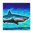 thumbnail image 2 of "White Shark in Fauvism" - Canvas, 2 of 25