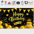 thumbnail image 6 of Glamorous Gold Happy Birthday Banner with Glitter Elements Backdrop Party Decoration for Birthday Party Celebrations Photography Props Decor Background, 6 of 7